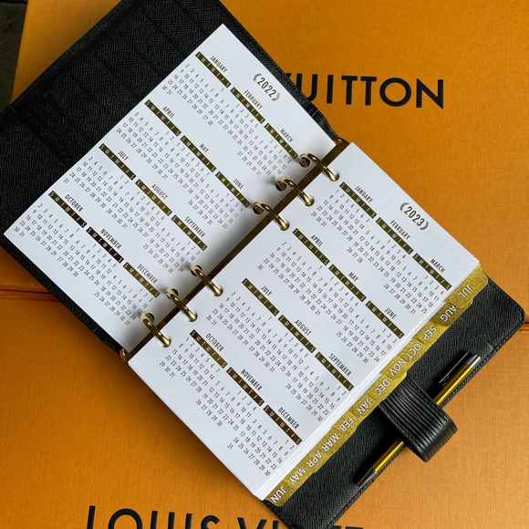 2025 Fits Louis Vuitton Agenda Monthly & Week Tabbed Insert Refill Calendars+ - Picture 9 of 13